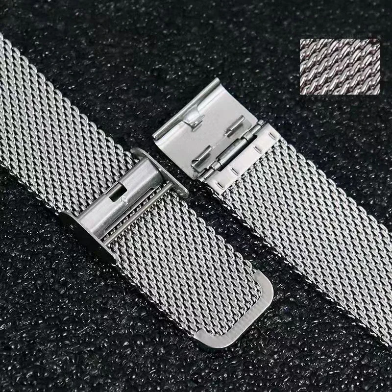 18mm 20mm 22mm 24mm Milanese Loop Watch Band 1.0mm Mesh 3.0 Woven Strap for Seiko for DW Bracelets Gold Replacement Wristband