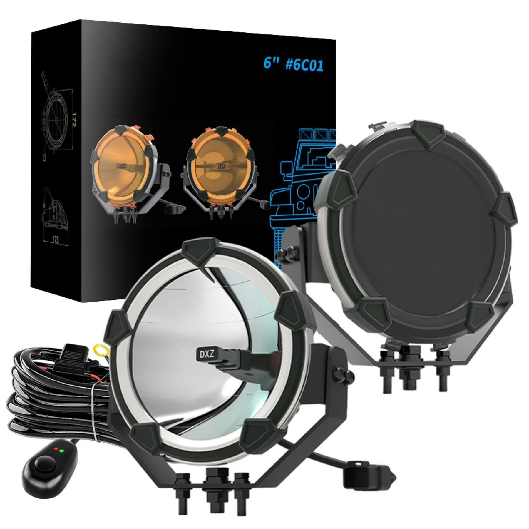 

New 6in Off-Road Spotlight – Penetration Beam, Bumper-Mount Flood & Road-Fill Headlamp Car Accessories