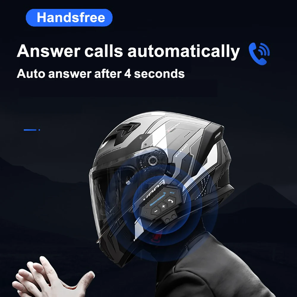 Motorcycle Bluetooth Helmet Earphones Bluetooth 5.0 Earphones Hands-free Stereo Earbuds Wireless Earphones Bicycle Earphones image 3