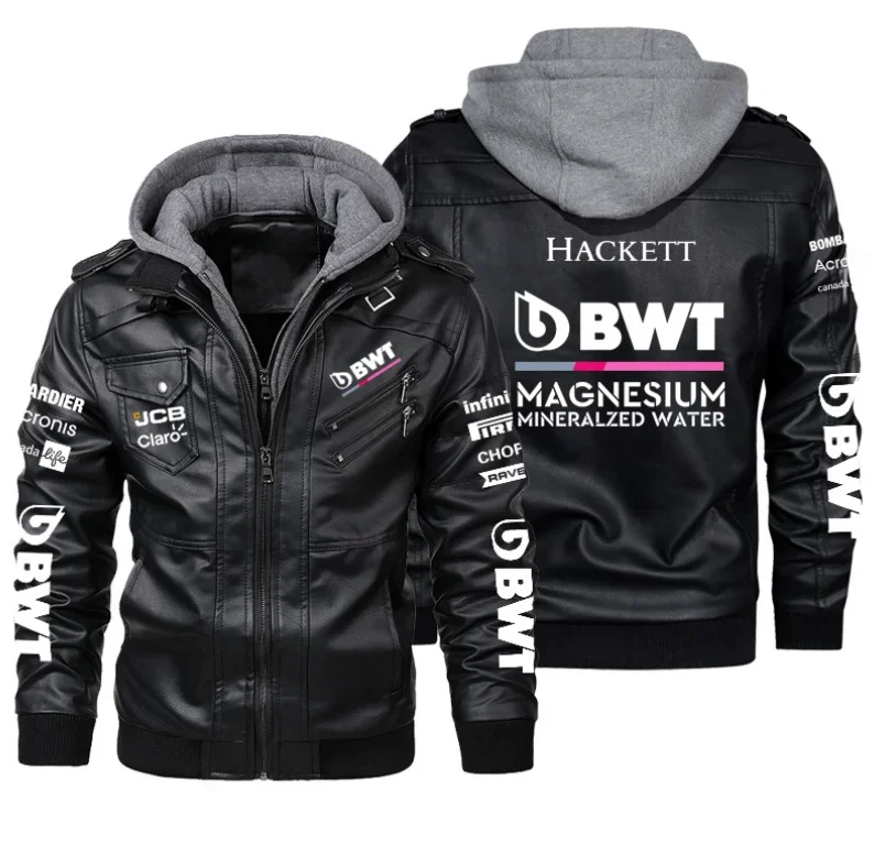 Nuovo bomber Lewis Hamilton F1 logo giacche in pelle da uomo autunno Casual moto PU giacca Biker cappotti in pelle abbigliamento di marca EU