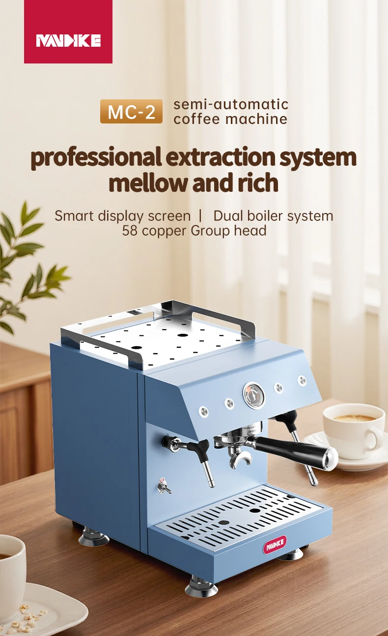 MC2 1600W Semi-automatic Espresso Coffee Maker With High Pressure Pump Single Brewing 1.5 Liter Large Capacity Cheap Price