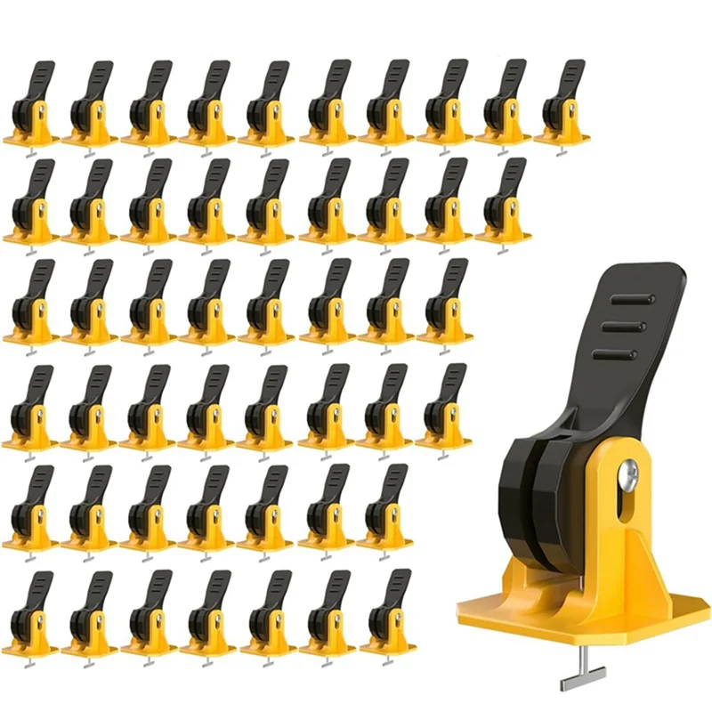 

50 PCS Tile Tools for Leveling Installation, Reusable Tile Leveling System, Floor Leveling Tools, Tile Leveling Clips