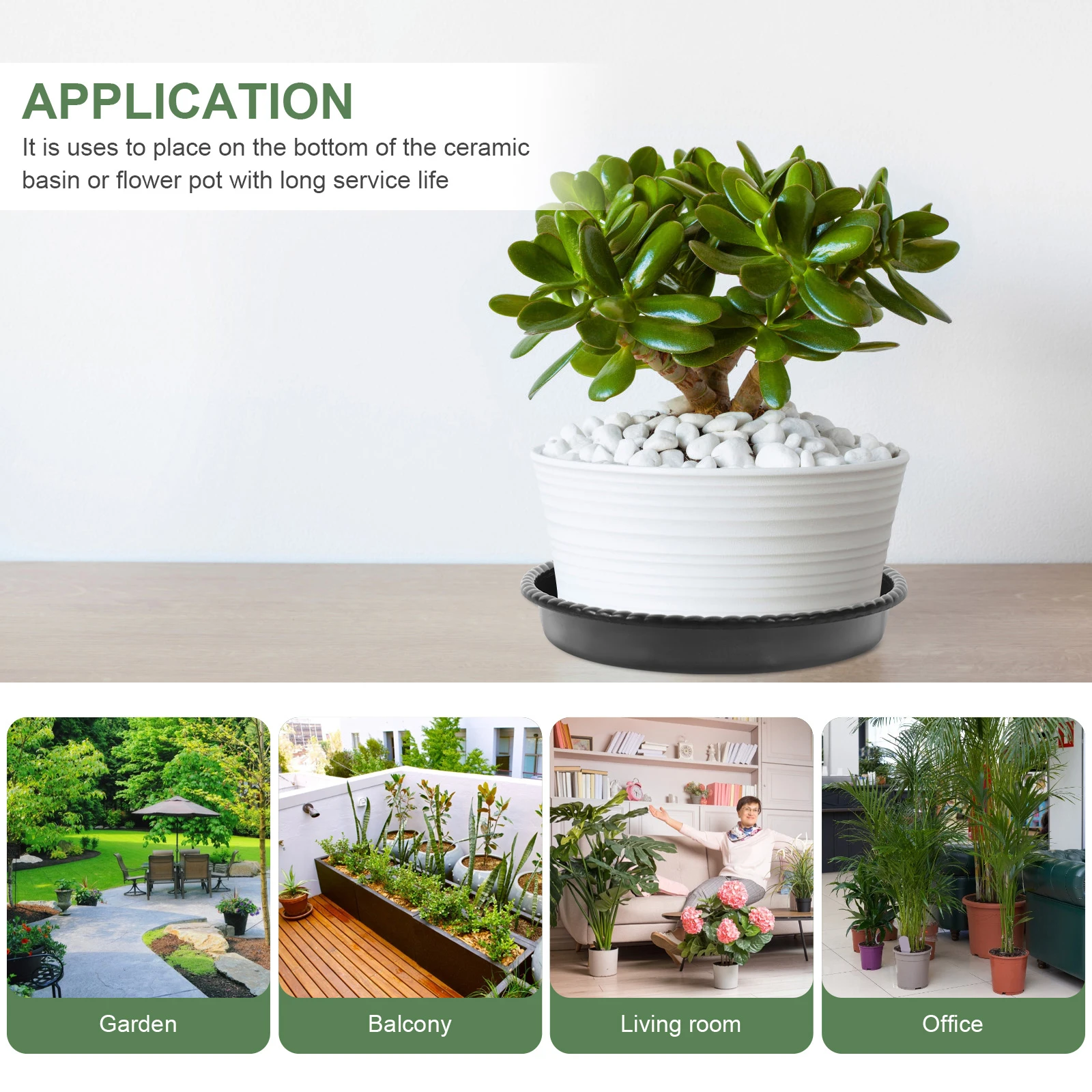 

10pcs Plant Saucer Tray Plastic Flower Pot Thick Resin Water Drainage For Indoor Plants Leak Proof Gardening Accessories Drip