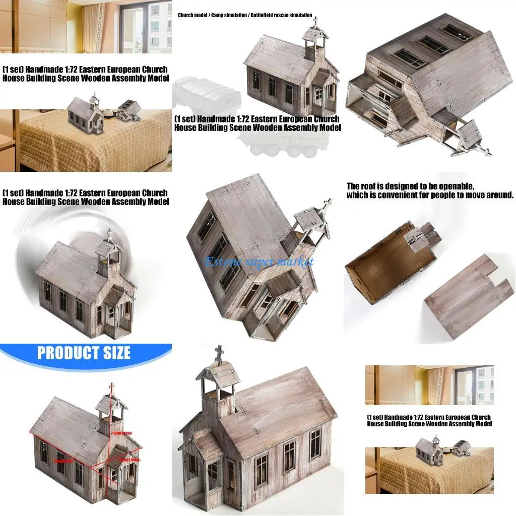 

090B Precise Carved Miniature Wooden Eastern European Church Puzzle Assembly