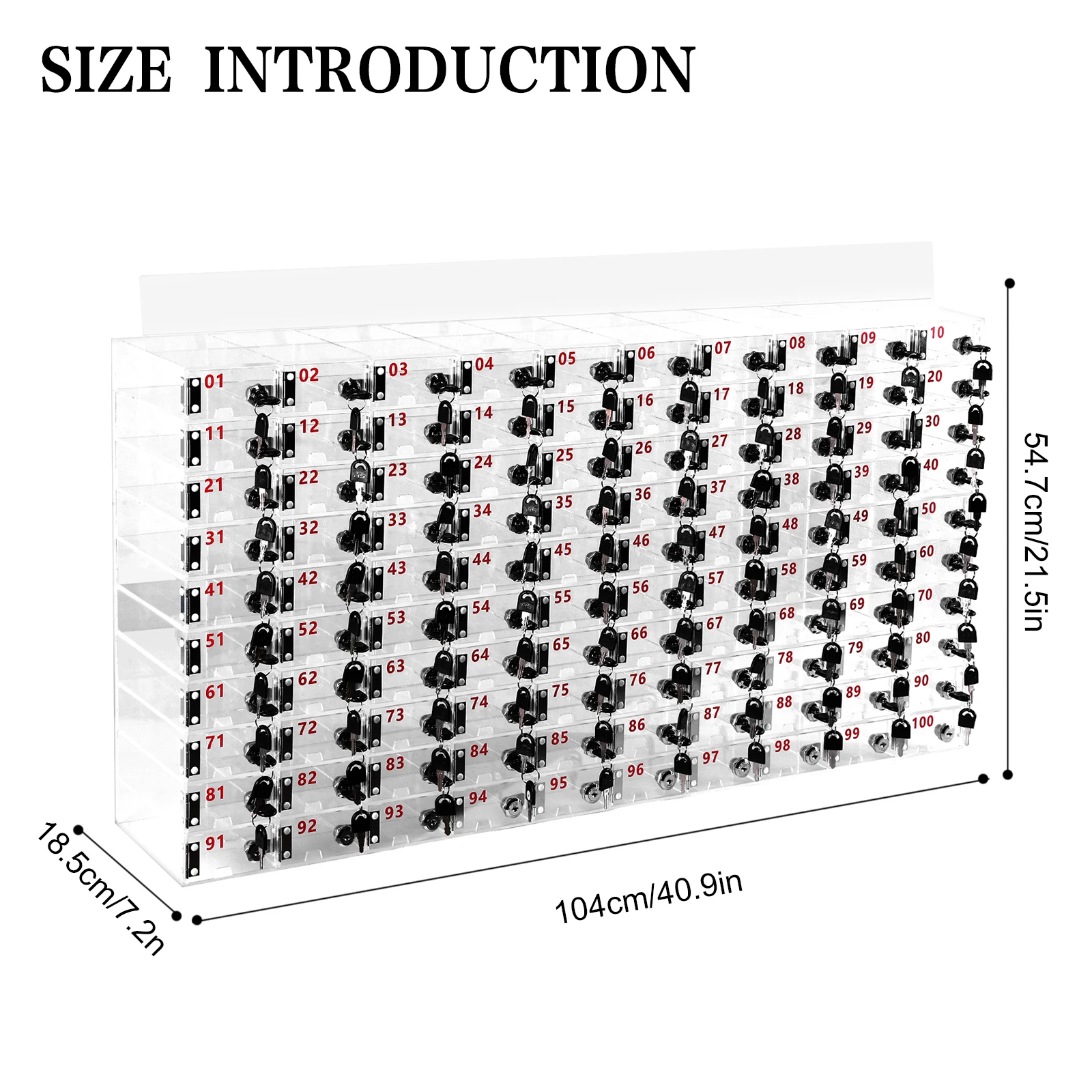 

Шкафчик для хранения сотового телефона с дверными замками и ключами Ящик для хранения сотового телефона Прозрачный акрил для школы, фабрики, офиса, класса, тренажерного зала
