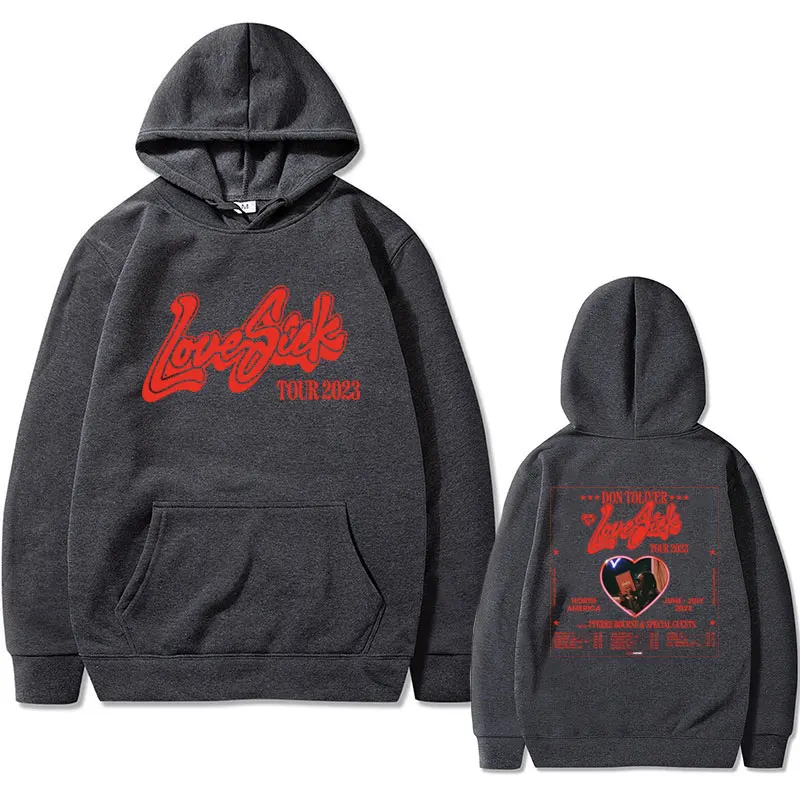 Rapper Don Toliver Love Sick Tour 2023 Graphic Hoodie Male Fashion Casual Sweatshirt Men Women Hip Hop Vintage Oversized Hoodies