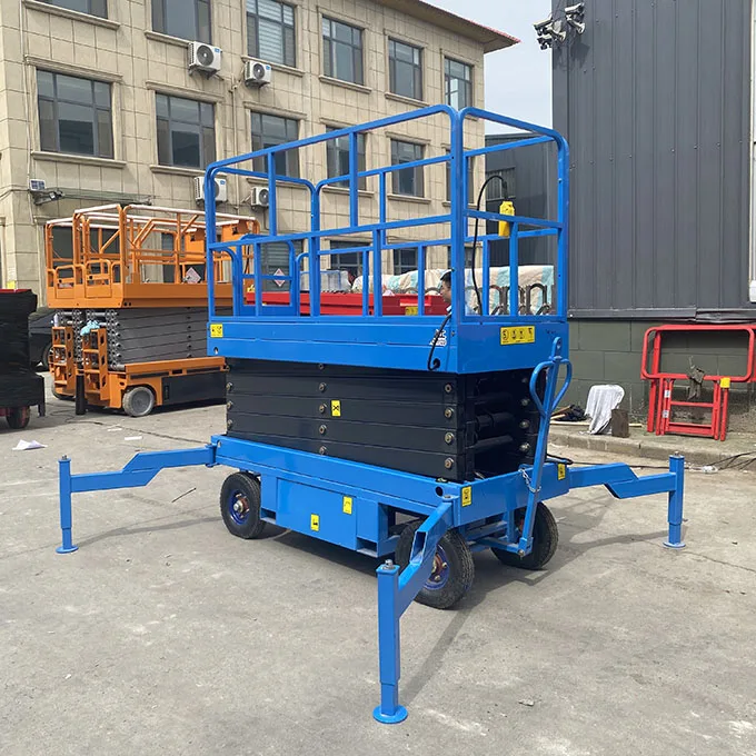 8m High Quality Mobile Scissor Lift Tables 500kg Load Capacity Industrial Lifting Equipment with CE Certification