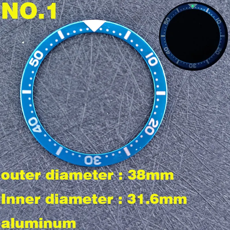 The bezel of the 38mm x 31.6mm aluminum watch is inserted into the replacement accessory