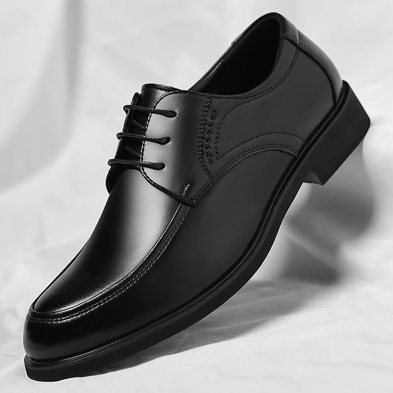 

New Men's Formal Leisure Leather Shoes, Slip-resistant and Wear-resistant, Men's Black Leather Shoes