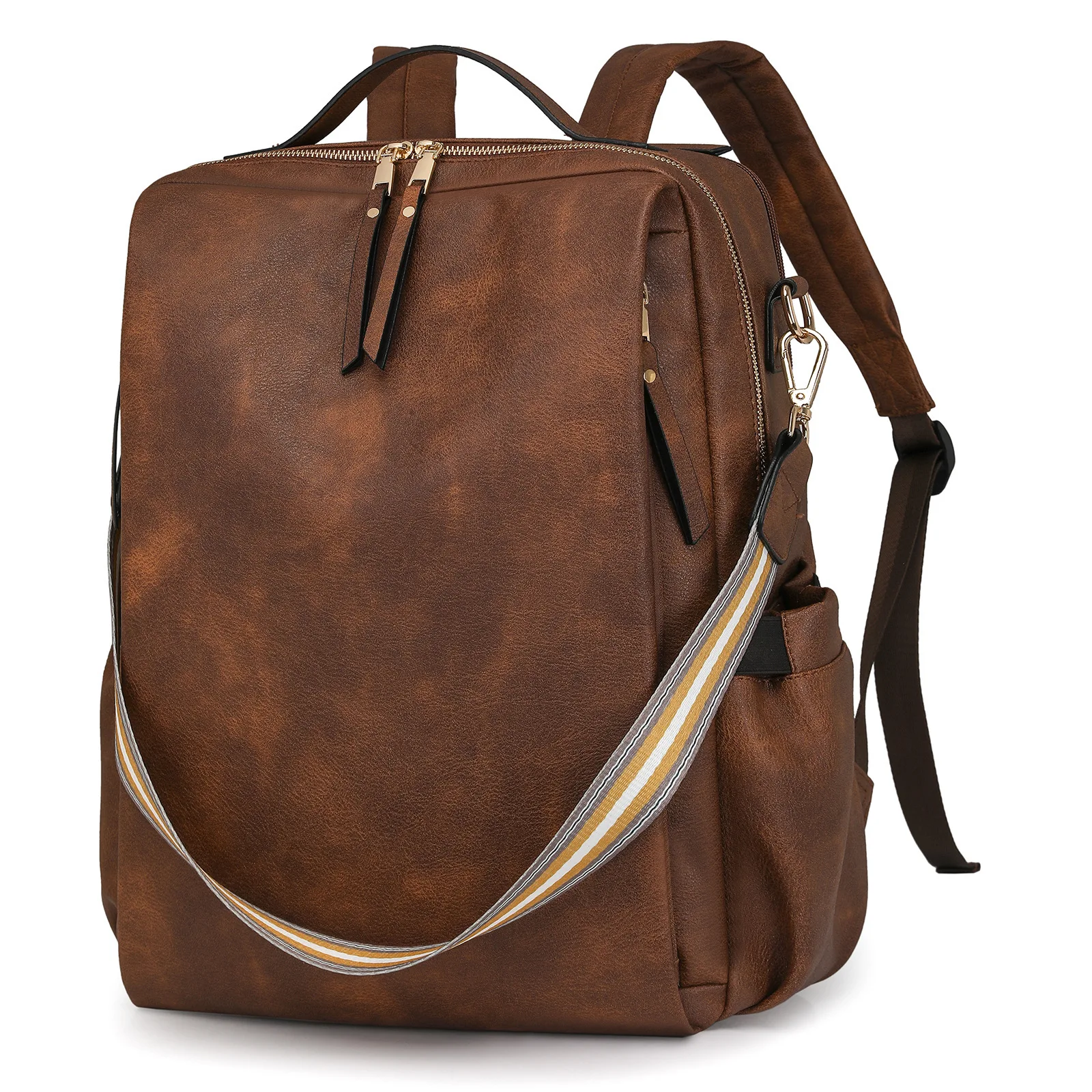 

New Women's Backpack Retro Style Travel School Laptop Everyday Mini Backpacks Multi-functional PU Fashion Travel Function