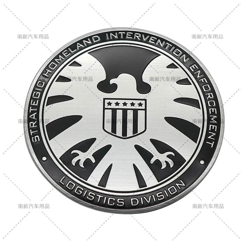 7.5cm Aluminium Alloy Metal Trail Rated round for AGENTS OF SHIELD Emblem Badge For Car Motorcycle Car Styling Stickers