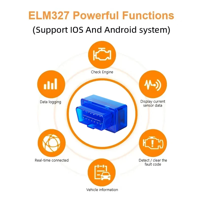 16 دبوس واجهة V2.1 ELM327 Obd2 قارئ رمز صغير أداة مسح ضوئي بلوتوث ماسح ضوئي للسيارة لنظام أندرويد أداة تشخيصية obdii obd 2 ل A #4