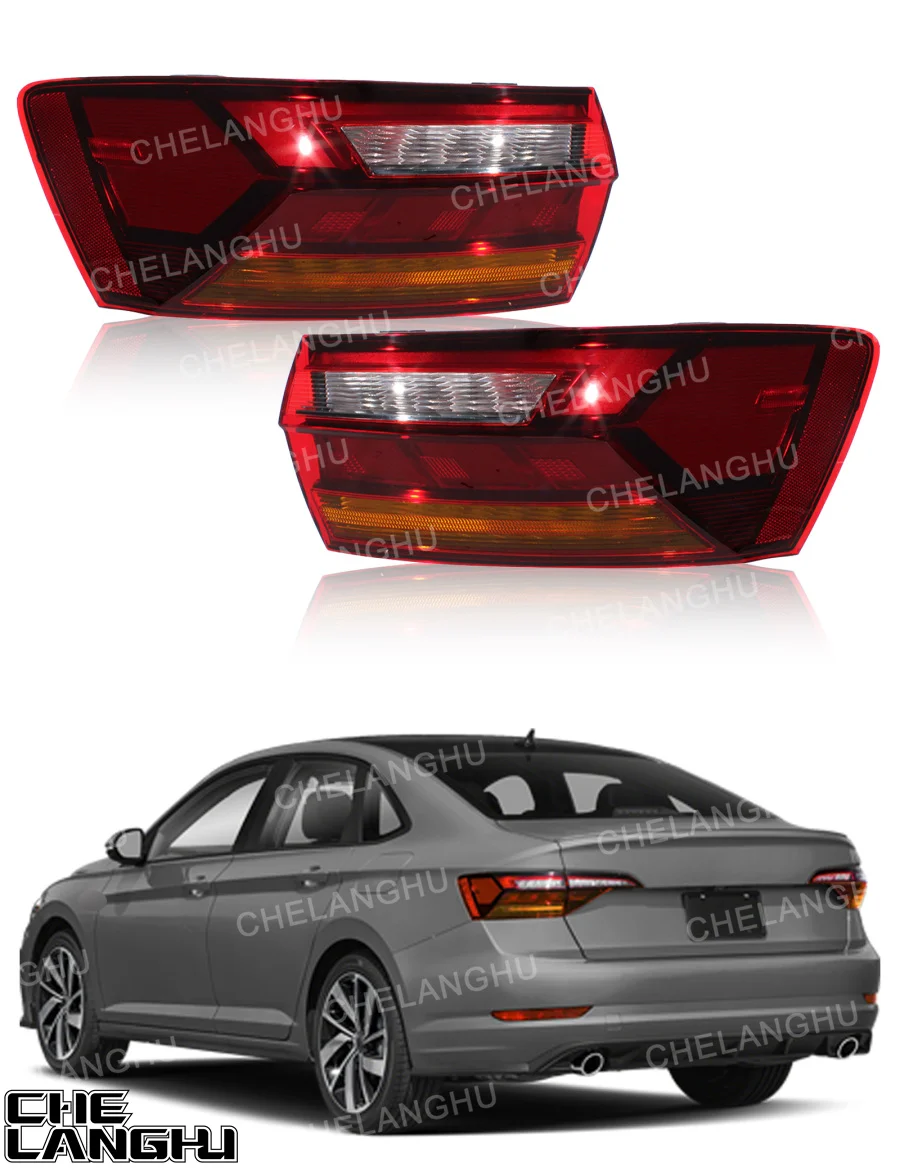 LED Tail Light For VW Jetta GLI 2019 2020 2021 2022 2023 2024 Car accessories 1 Pair Outer Side Rear Brake Lamp
