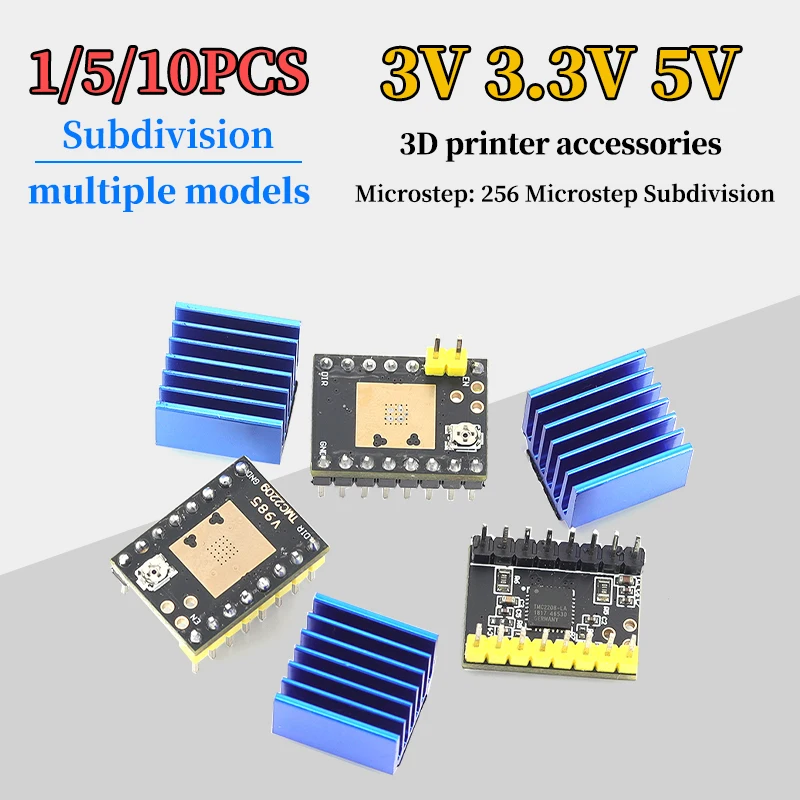 3D Printer Accessory Stepper Motor Silent Driver Module TMC2208 TMC2209 ATD5833 V2.0 Ultra-quiet Step Drive Board