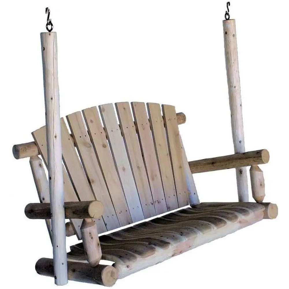 

4-футовые традиционные садовые качели из бревна в натуральной отделке