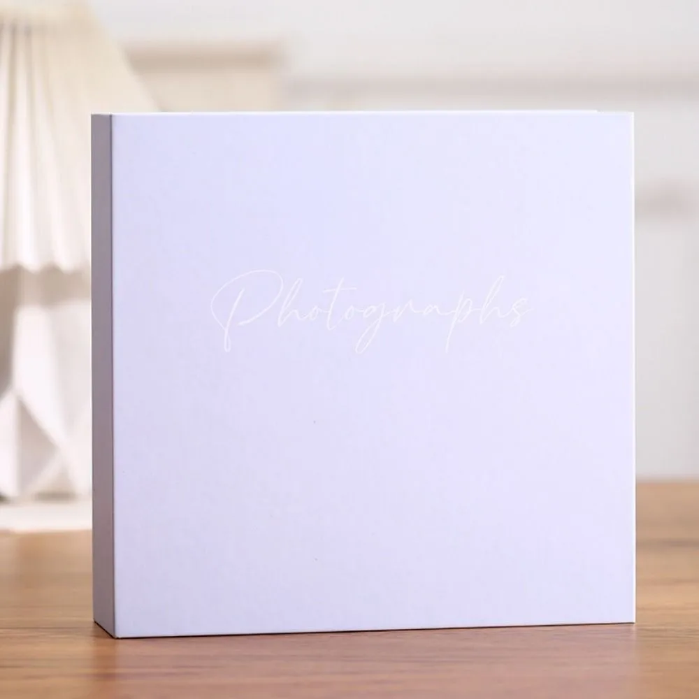 200 Sheets 6-inch Photo Album Interleaf Style Writable Vintage Photo Album 4R Size Anniversary Edition Family Photo Album