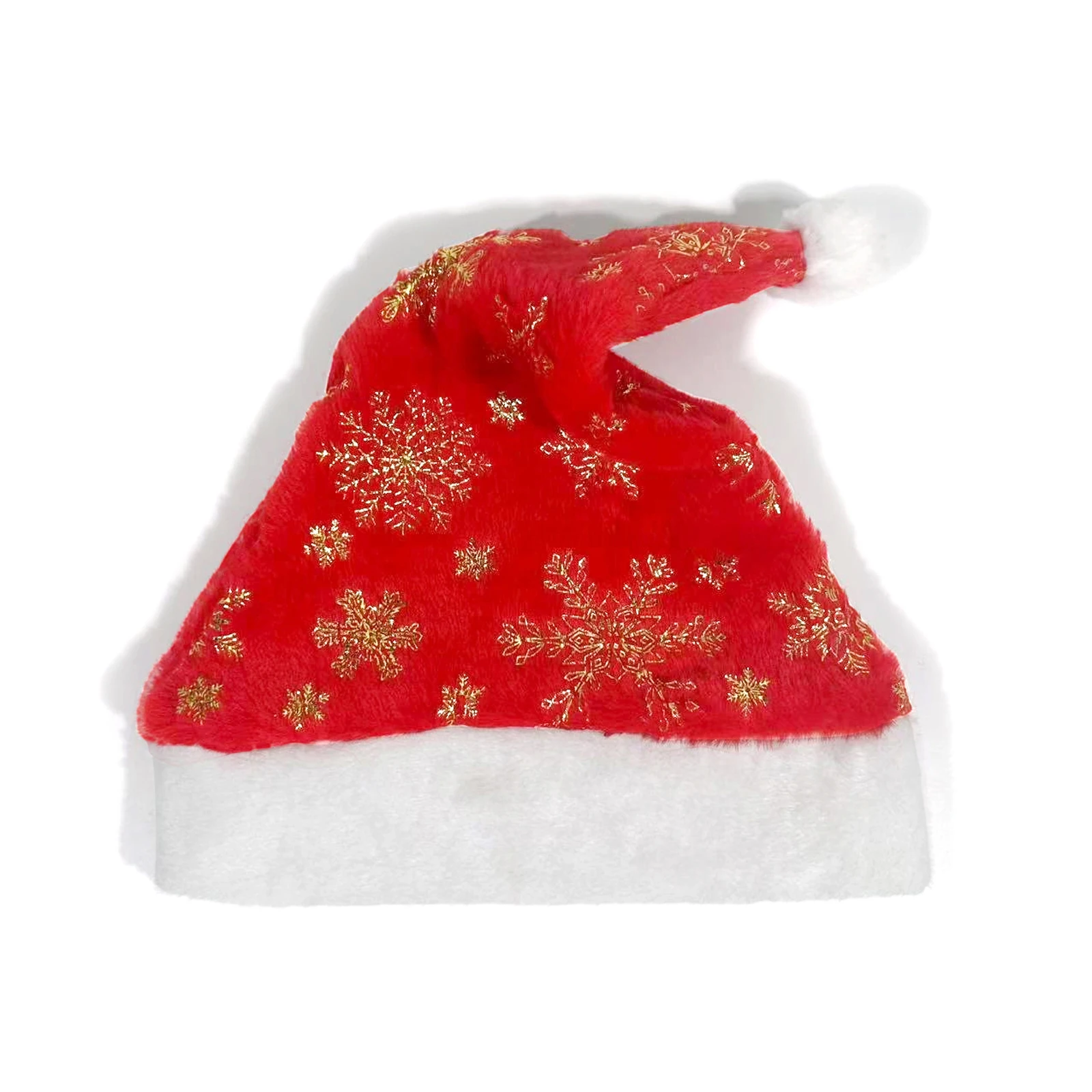 Sombrero de Papá Noel familiar, gorro de Navidad con plumas de copo de nieve y lentejuelas para adultos y niños para fiesta de Navidad, disfraz de Papá Noel Cosplay