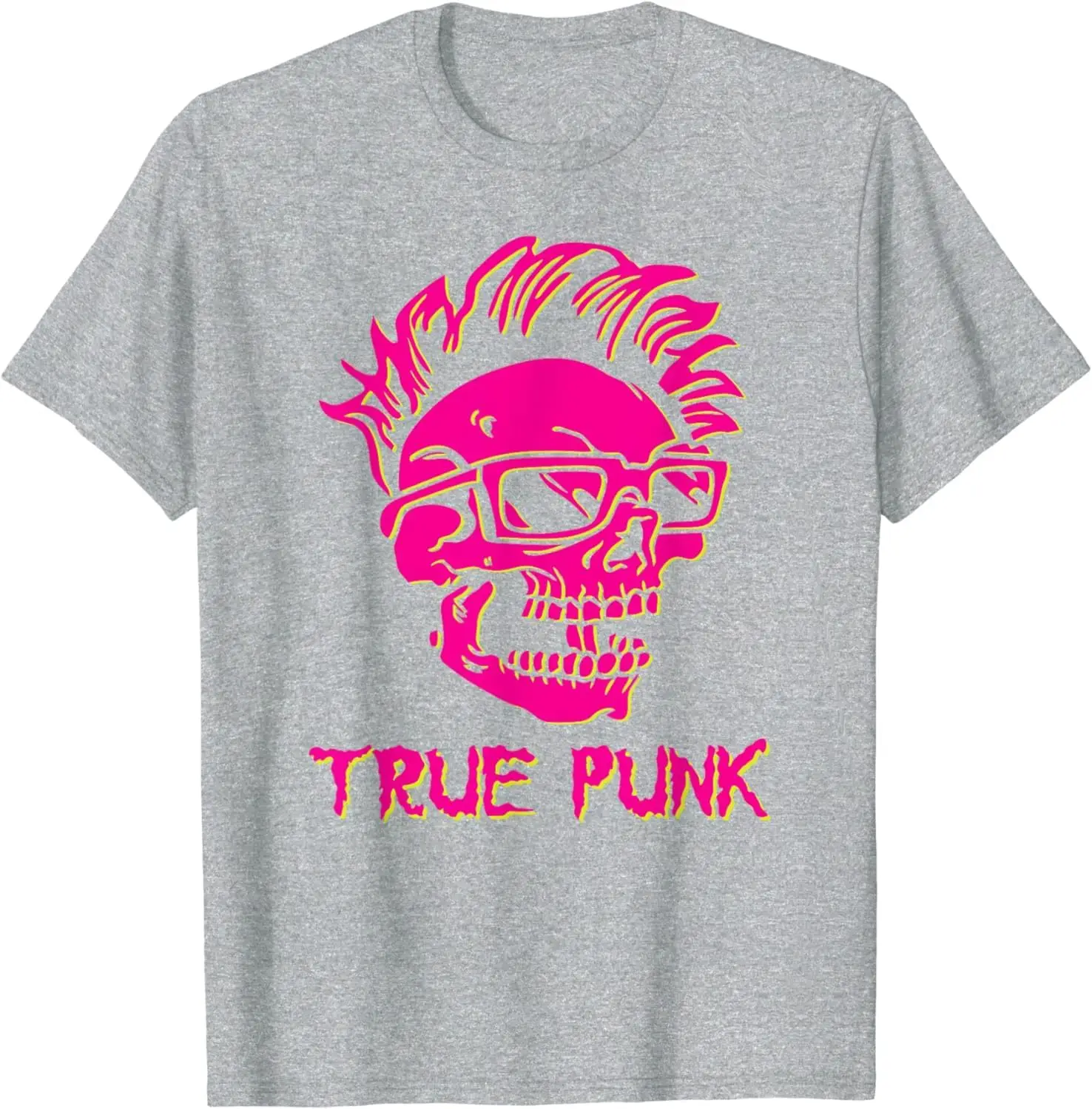 True Punk Punker Skull Pink Punks T-Shirt  High Quality 100%Cotton Short Sleeve