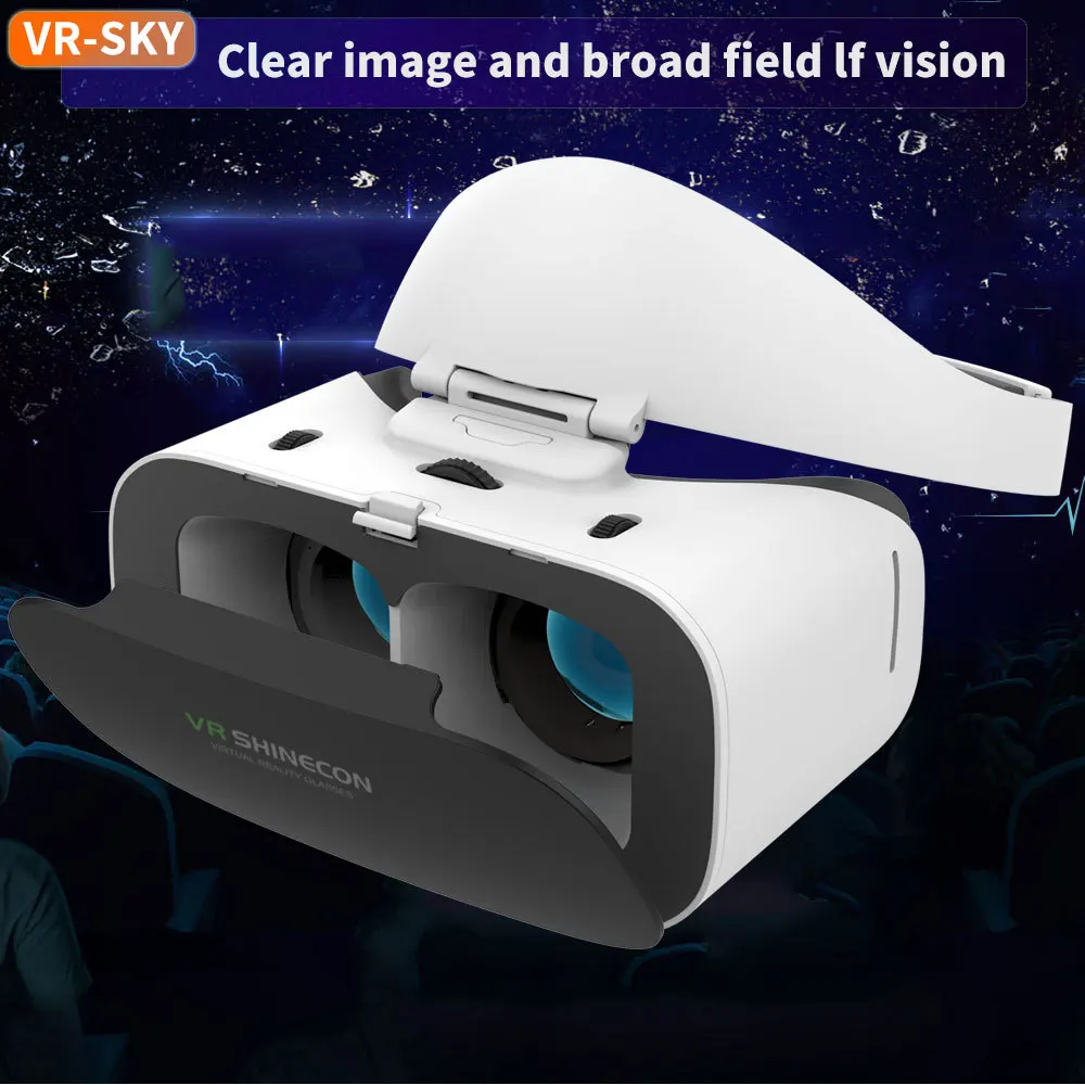 Okulary VR 3D Shinecon G19, zestaw VR Google Cardboard, okulary wirtualne do smartfonów iOS i Android