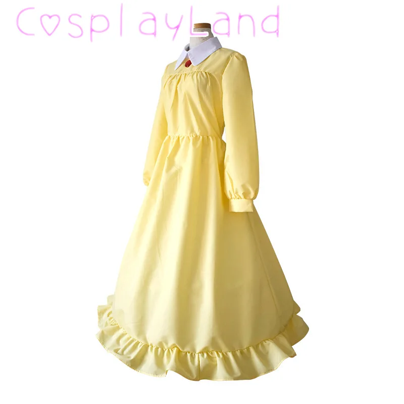 Classic Anime Moving Castle Sophie Cosplay Blue Yellow Green Long Dress Women Halloween Carnival Costumes Maid Dress