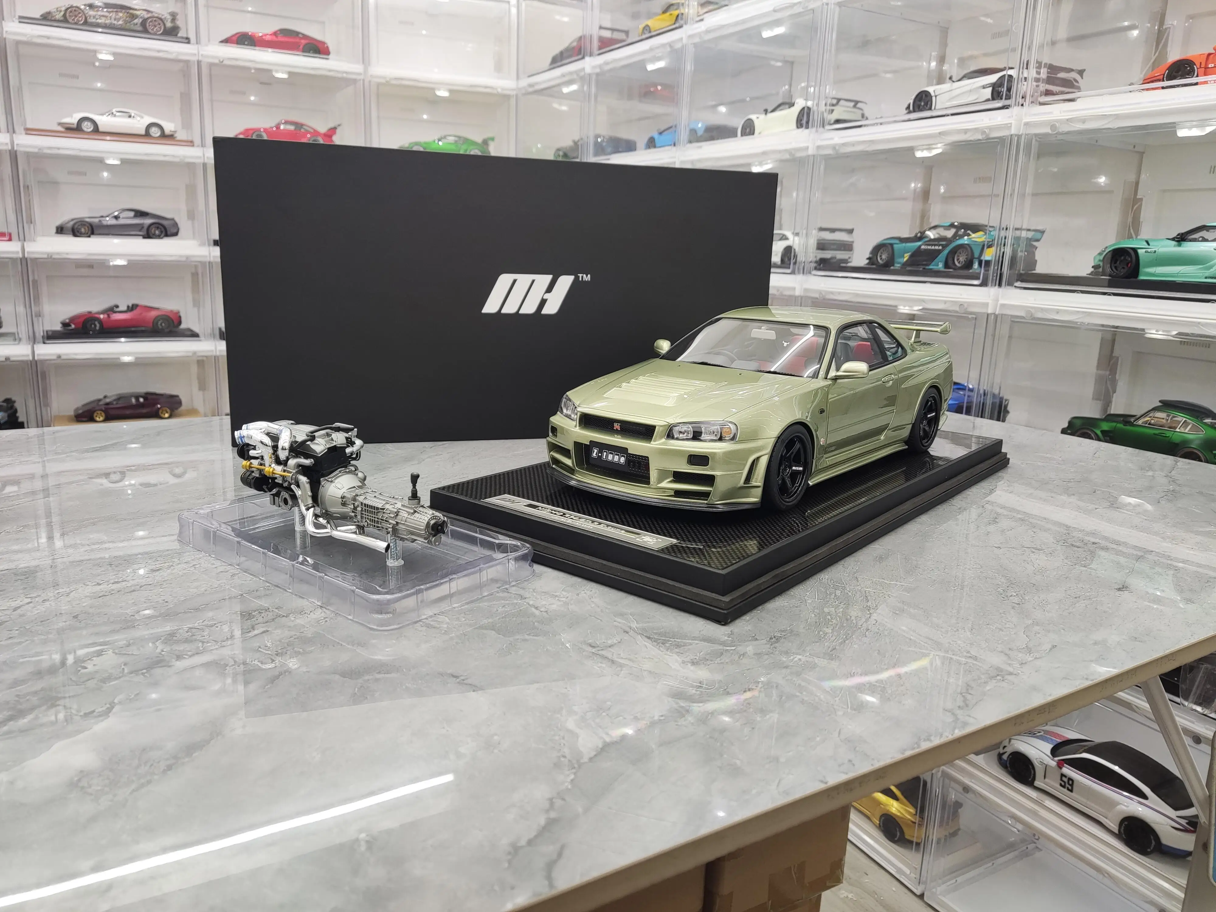 MH Motorhelix 1:12 R34 Z-tune JDM Limited to 50 Pieces Simulation Resin Static Car Model Toys Gift