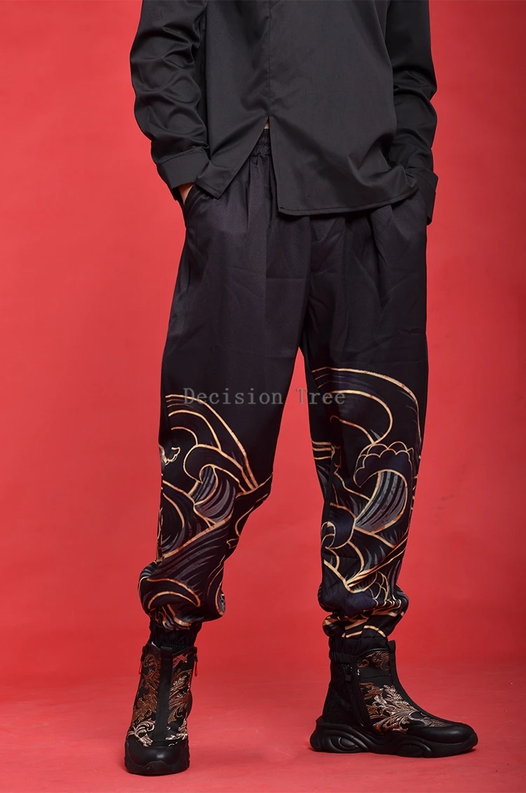 2025 shaolin monk kung fu martial arts pants wushu bloomers buddha buddhist zen lay meditation trousers kung fu running pants