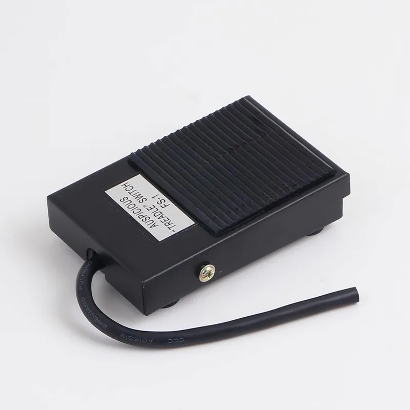1pcs Metal Foot Switch Controller SPDT Foot Pedal Self Reset Cable 12cm Momentary 1NO1NC 10A/250V