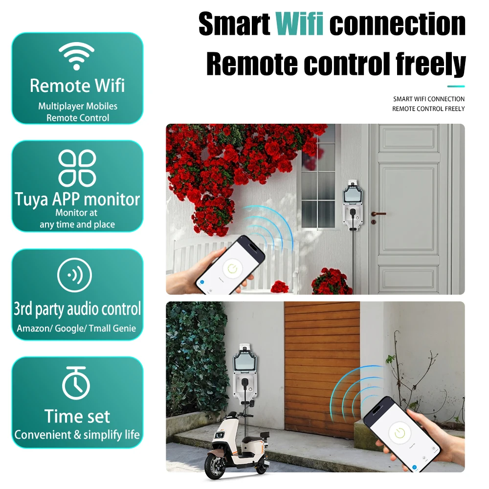 スマート屋外ソケットIP66防水16A 250V EU壁掛け - Outdoor Power Outlet Wifi のレビューと価格