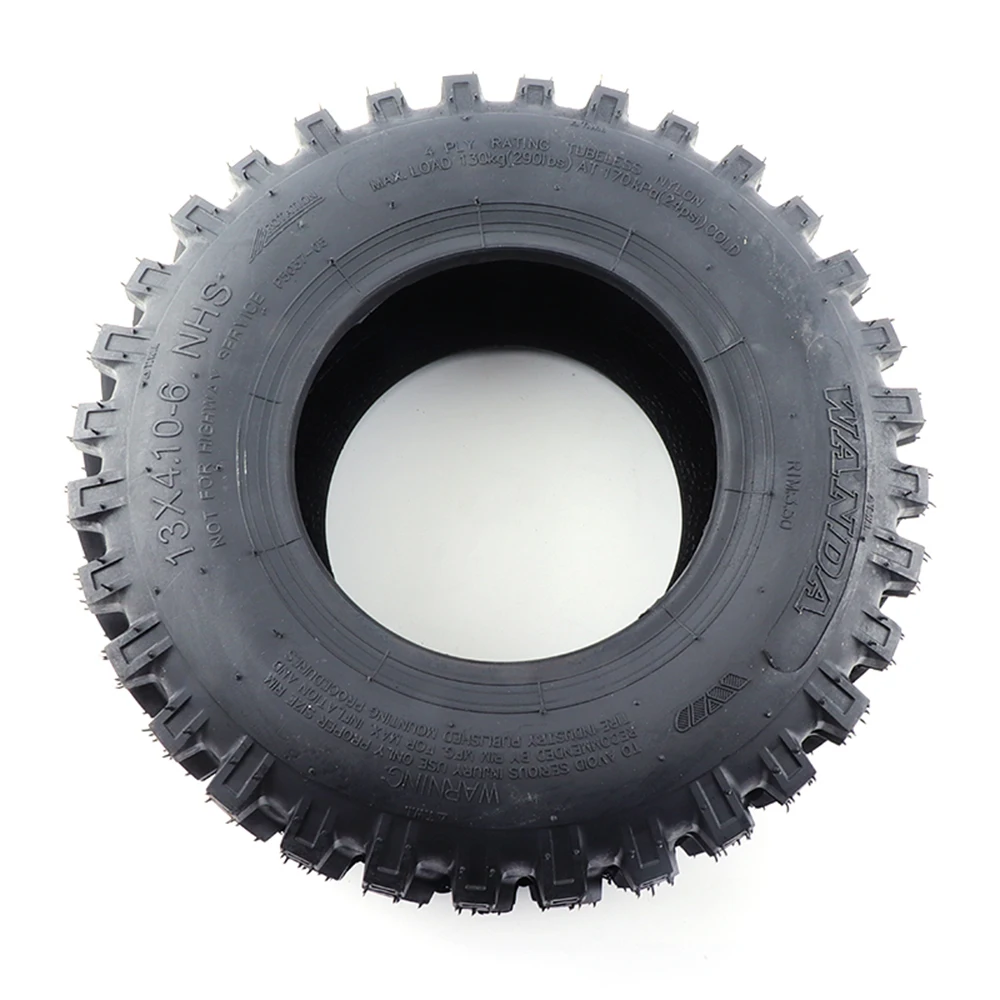13x4.10-6 إطارات دون أنابيب 4.10-6 "4 PR إطار مفرغ مناسب لمنفاخ الثلج الثلج ATV الذهاب كارت رباعية 4 عجلات عربات التي تجرها الدواب أجزاء الدراجة الصغيرة