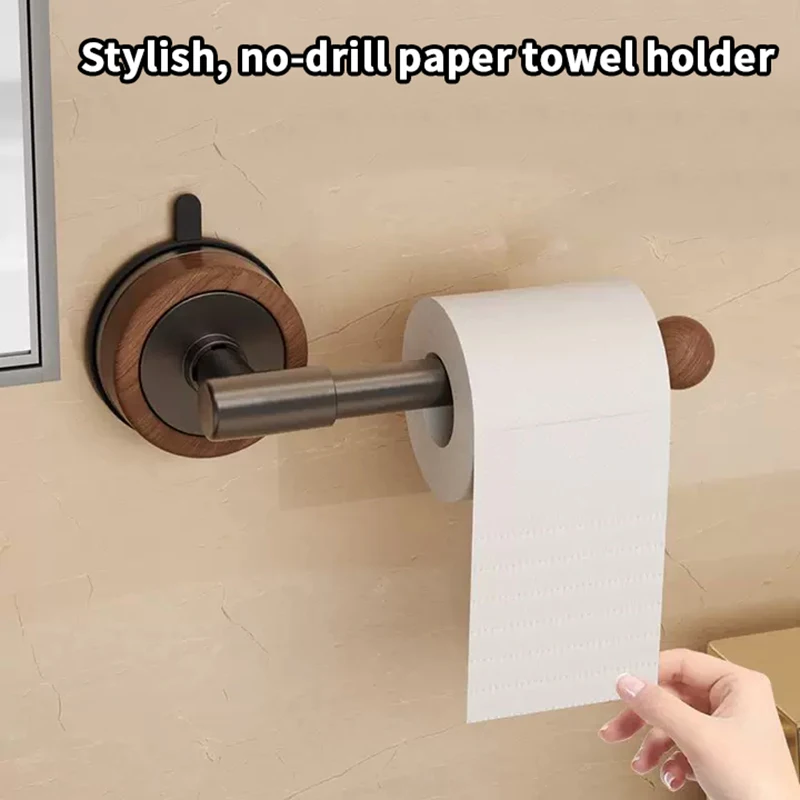 

1 шт., туалетная присоска для ванной комнаты, держатель для бумажных полотенец, вешалка для бумажных полотенец для ванной комнаты, настенная полка для хранения рулонной бумаги без перфорации