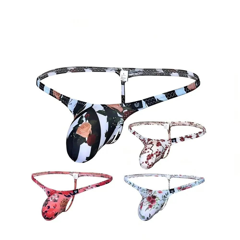 

Мужские стринги с низкой талией и 3D принтом, сексуальные стринги, высокоэластичное мини-белье, удобные трусы
