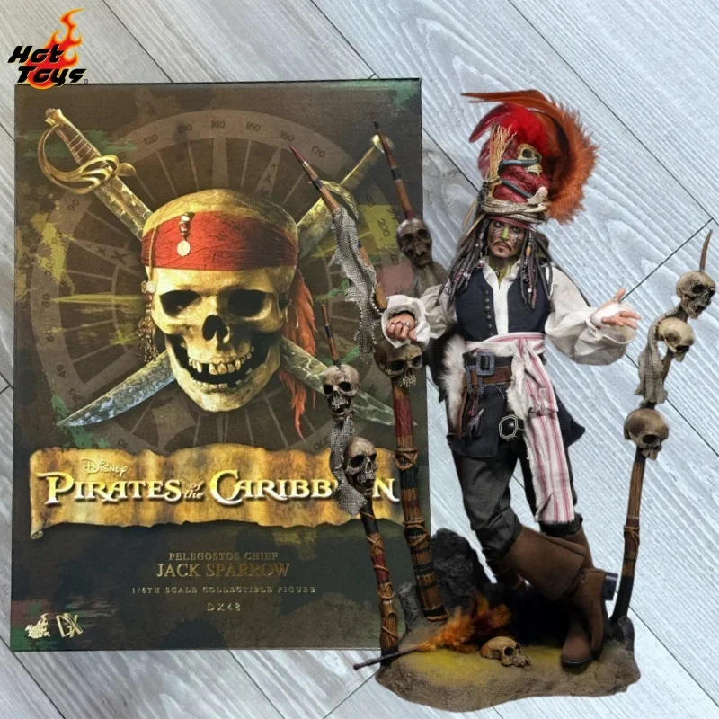 In Stock Original HOTTOYS HT 1/6 DX48 Pirates of The Caribbean Jack Sparrow Action Figure Pelegostos Chief Collectible Model Toy
