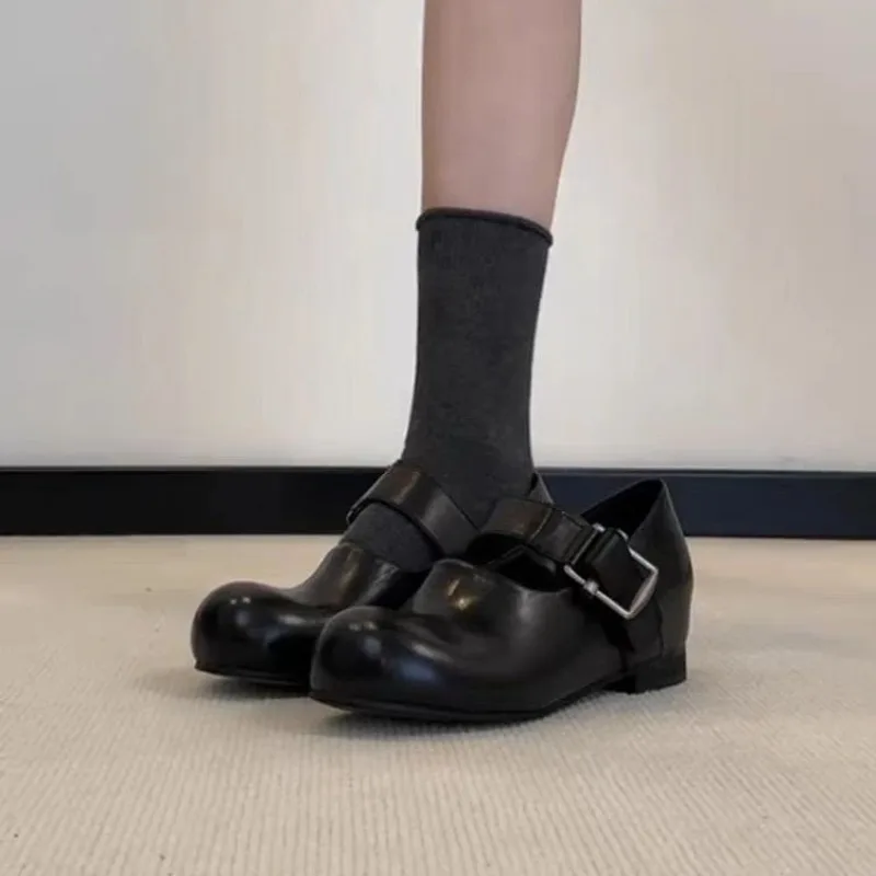 Niche Inner Heightened One Strap Mary Jane Shoes Women's New Retro Single Shoes