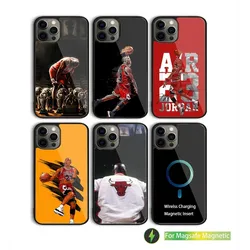 -Basketball M-Michaell-J-Jordan  Phone Case For iPhone 15,14,13,12,11,Plus,Pro,Max Mini Magsafe Magnetic Wireless Charging