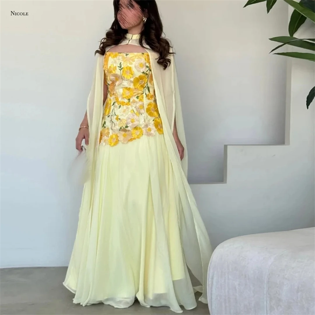 

Nicole Ribbon Prom Dresses 2025 Luxury Prom Dress 2025 Line A Elegant Party Dresses for Wedding Woman Custom Made Pattern Gala