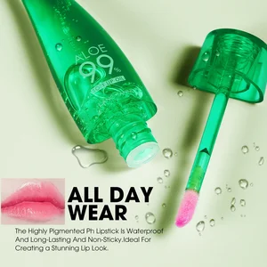 Aloe natürlicher Lippenstift Hatiz Long Lippenlippe während wasserdicht feuchtigkeitsspensternde Farbe Lippenlippen -Slipping Farbfarbe Bolsamo Lip Balsam Öl 8 Hauptverkaufslösungsmitteltinte - №5