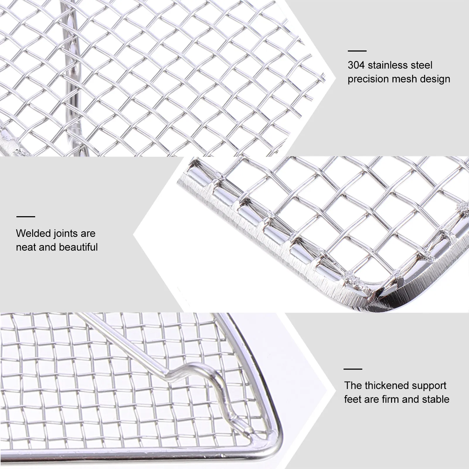 2Pcs Barbecue Net Non Stick Bbq Grill Mat Heat Resistant Reusable Oven Baking Tray Mat Outdoor Grill Accessory