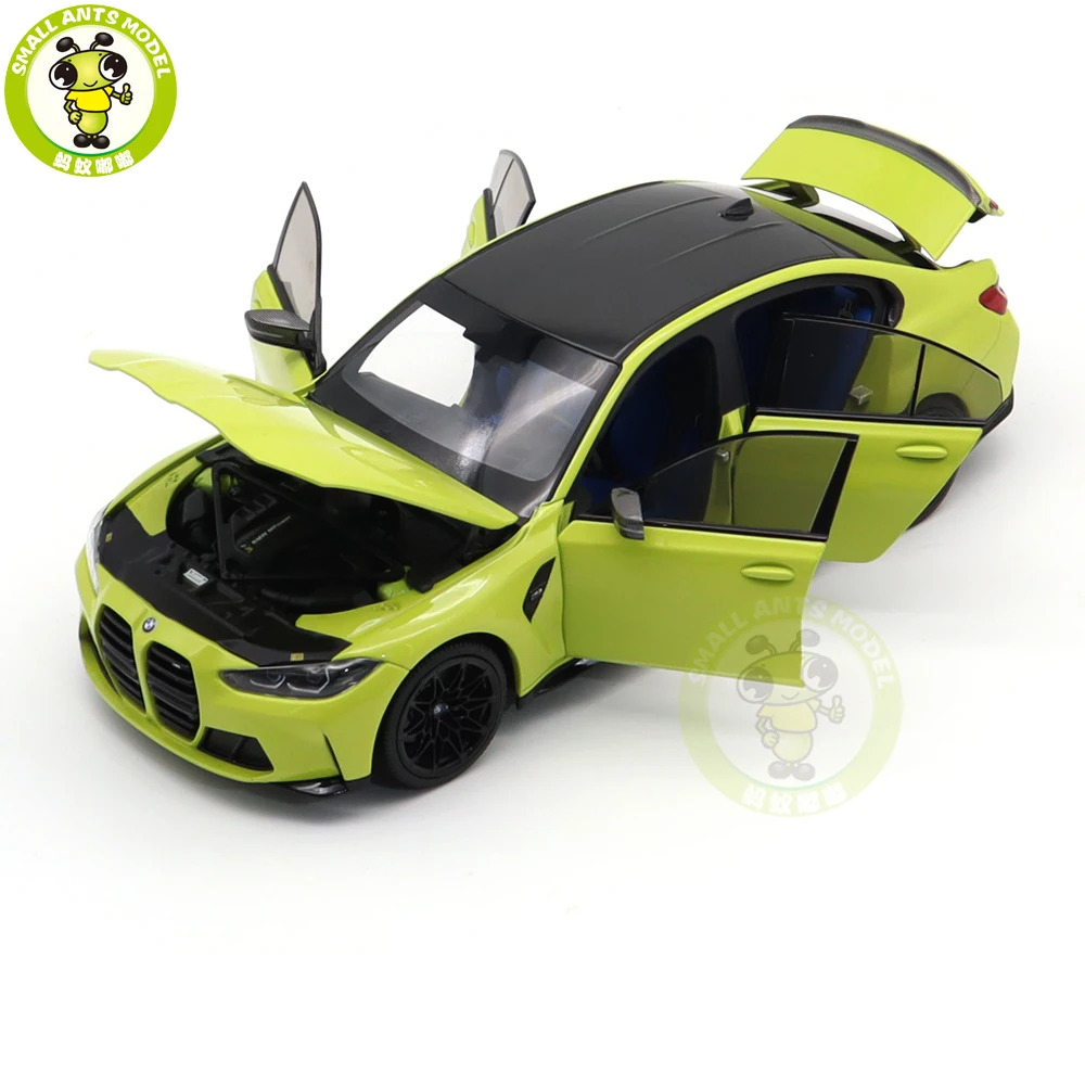 1/18 M3 G80 2020 Green And Yellow Metallic Minichamps Diecast Model Car Toys Gifts