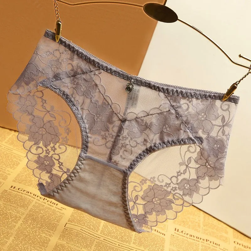 

Pure Cotton Low Waist Lace Women's Underwear Butt Covering Ladies Briefs Sl Women's Pants Autumn Season Faion