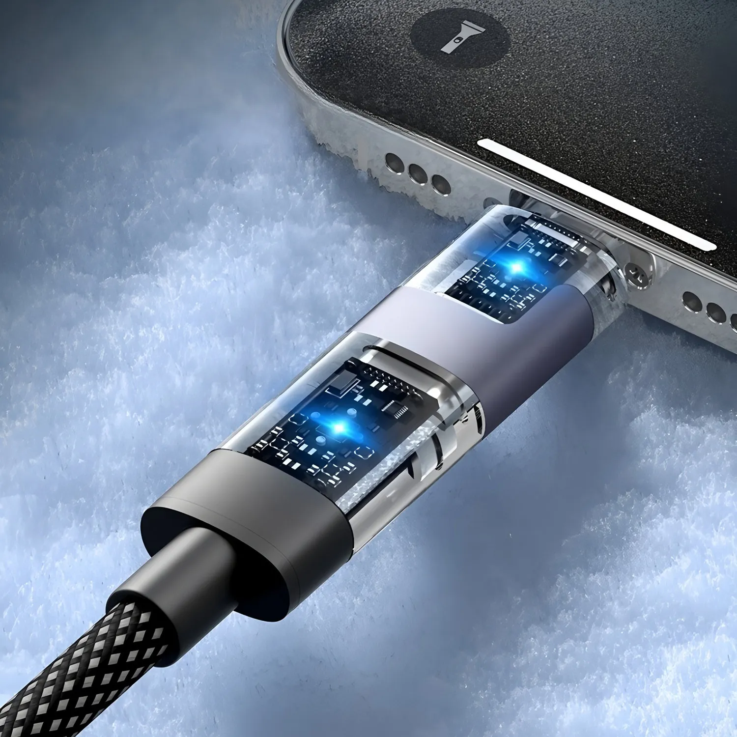 USB C 4-in-1 Type C Cable 240W Super Fast Charging Multiple Functions For iPhone Samsung Xiaomi Huawei iPad Tablet Mobile Phone