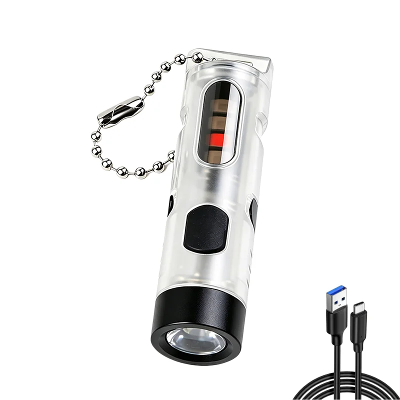 Nieuwe LED mini-zaklamp, multifunctioneel, draagbaar, USB-oplaadbaar, kleine noodzaklamp voor buitengebruik met penclip