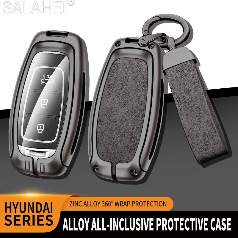 Car Key Cover Case Shell Bag For Hyundai I30 Ix25 Elantra Kona Solaris Azera Grandeur LG TM Santa Fe Accent Palisade Accessories