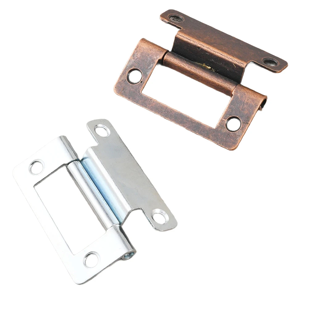2PCS Iron Folding Bearing Hinges With Flush Crank For Mobile Home, Cabinet Or RV Doors, Home Improvement Door Hardware