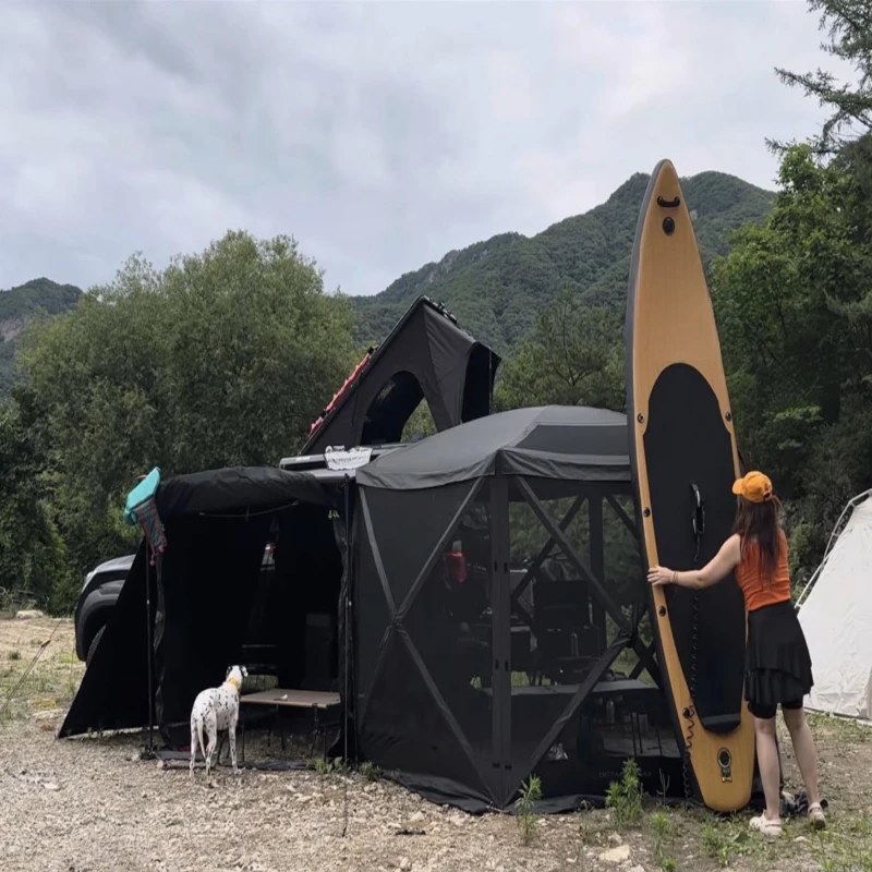 Hot Selling Ultra Slim 9cm Triangle Aluminum Hard Shell Roof Top Tent Outdoor Camping Exterior Styling Accessories