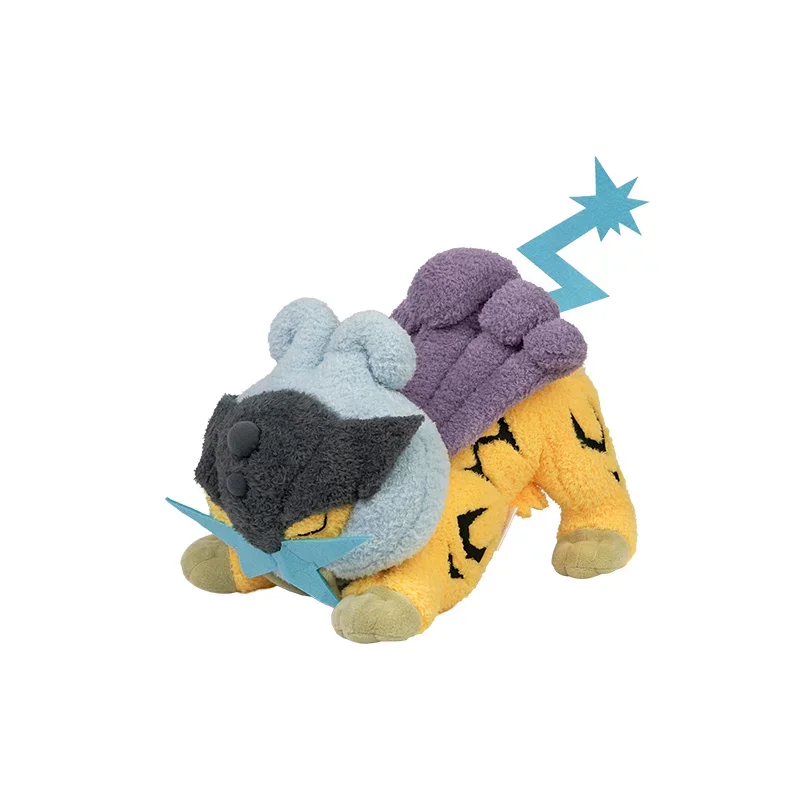PokéMon Stretching Series Cute Doll Plush Bag Charm Toy Raikou Luxray Eevee Sprigatito Desktop Decoration Gifts For Anime Fans