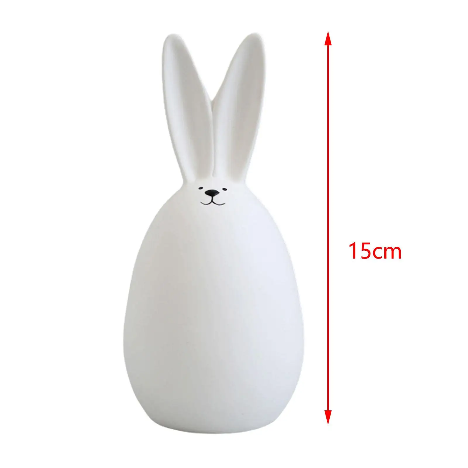 Cute Rabbit Statue Collectible Figures Ceramic Crafts Easter Bunny Figurines for Desk Garden Yard Patio Decor Living Room