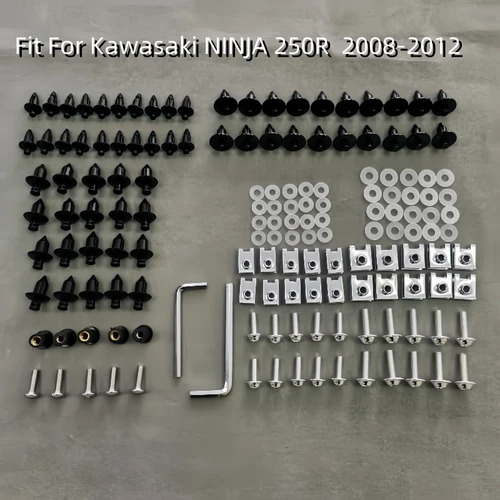 Kit de carrocería de carenado, tornillos para Kawasaki NINJA 250R NINJA250R 2008-2011 2012