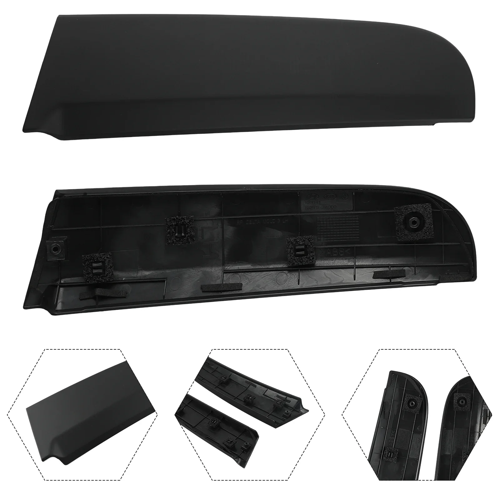 

Rear 2x Rear Door Molding Black Direct Replacement For Kia For Sportage 2011-2016 Left/Right Side New High Quality