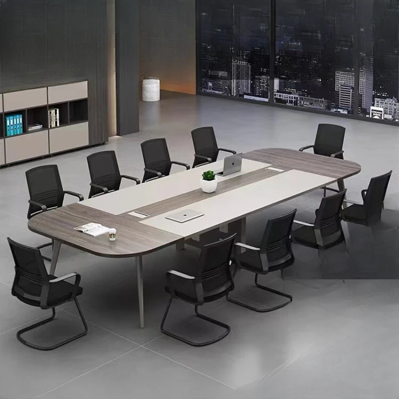 Meeting table minimalist modern conference long table office reception training  negotiation rectangular table chair