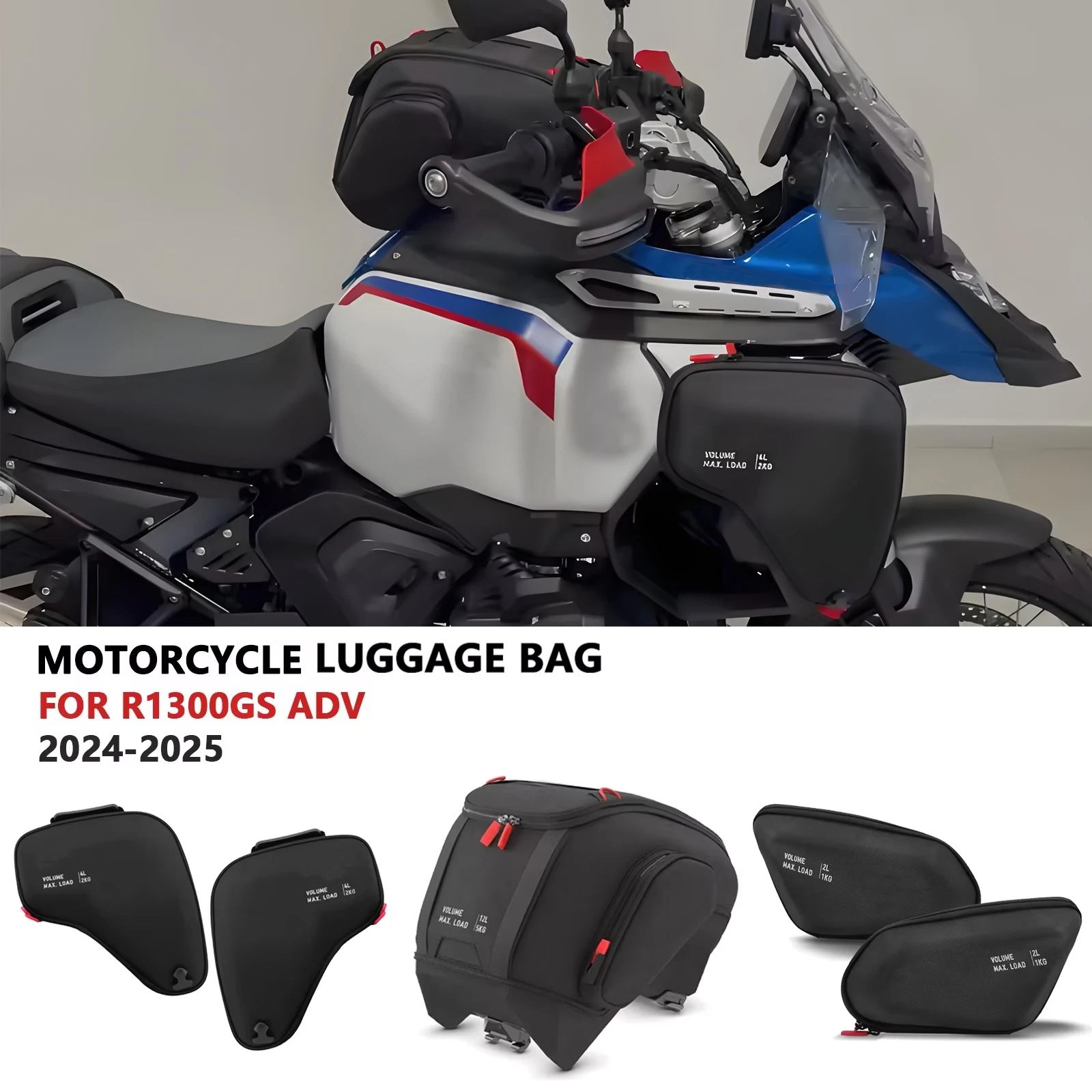 

Сумка-кофр на радиатор и боковые обтекатели для мотоцикла BMW R 1300 GS Adventure, сумки для хранения инструментов на топливный бак для BMW R1300GSA R1300GS ADV 2024 2025